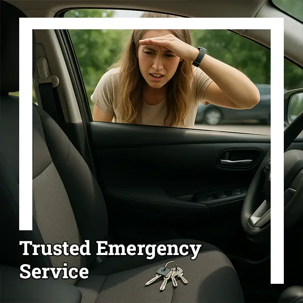 Emergency car lockout service Katy TX – woman locked out with keys inside vehicle