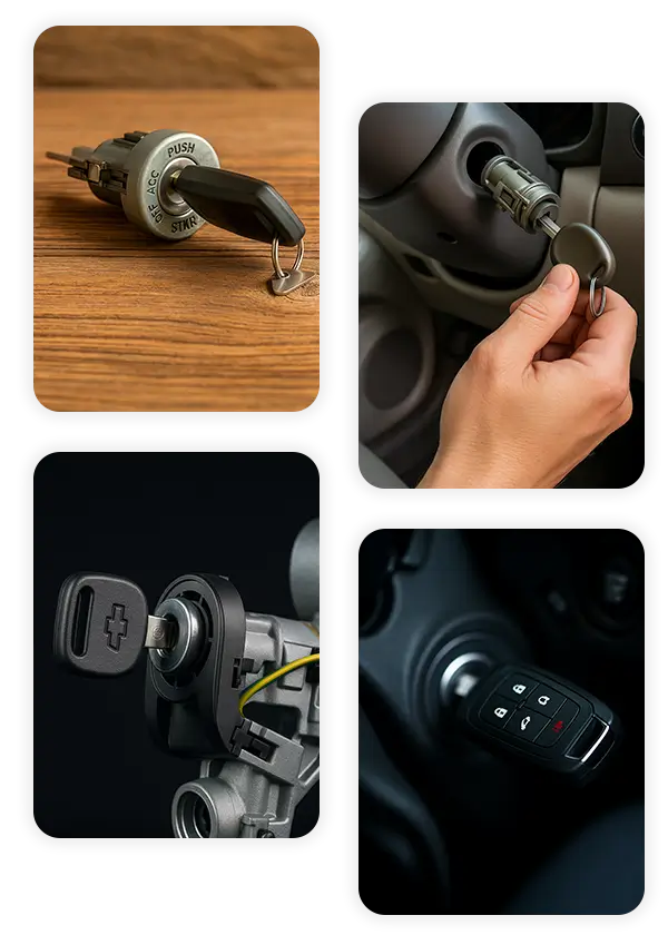 Car ignition keys and lock cylinders